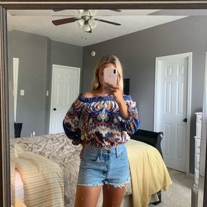 Off the shoulder crop top